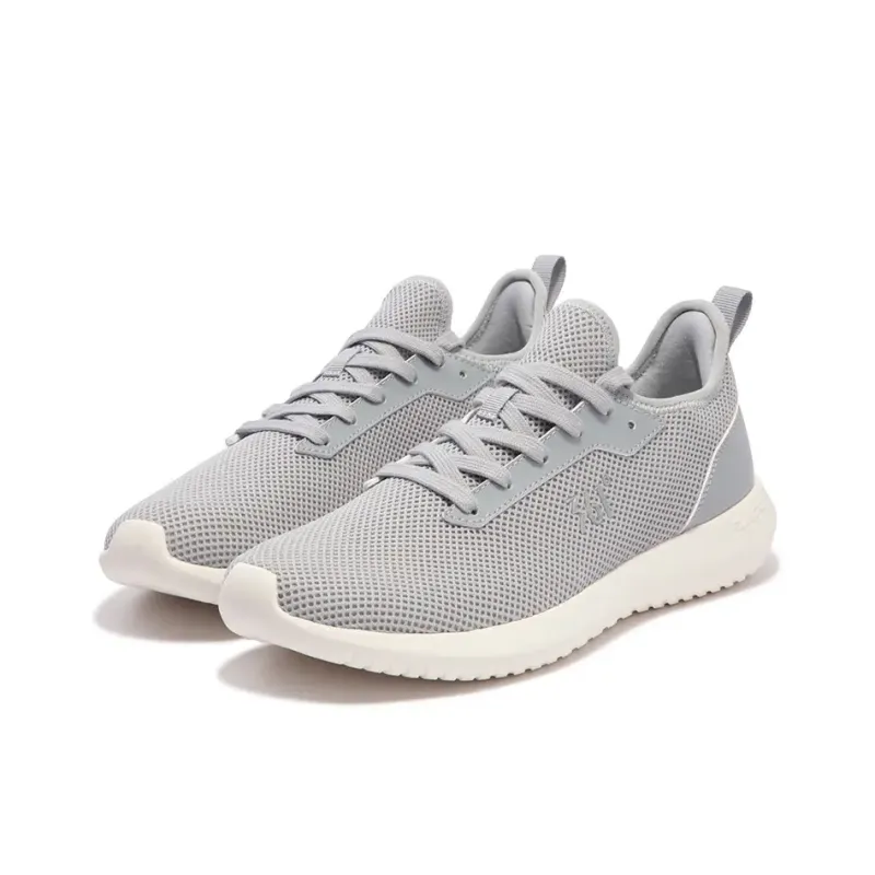 361° Breathable Lightweight Low-Top Casual Running Shoes Men's Gray White-2