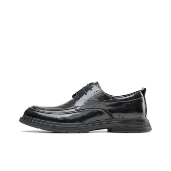JOSINY Comfortable Wear Resistant Dress Shoes Low Top Men's Black
