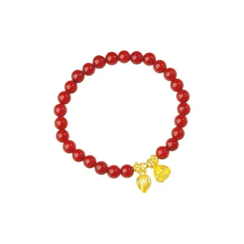 GOLDFISH ALLEY South Red Agate Fine Jade Bracelets Women's