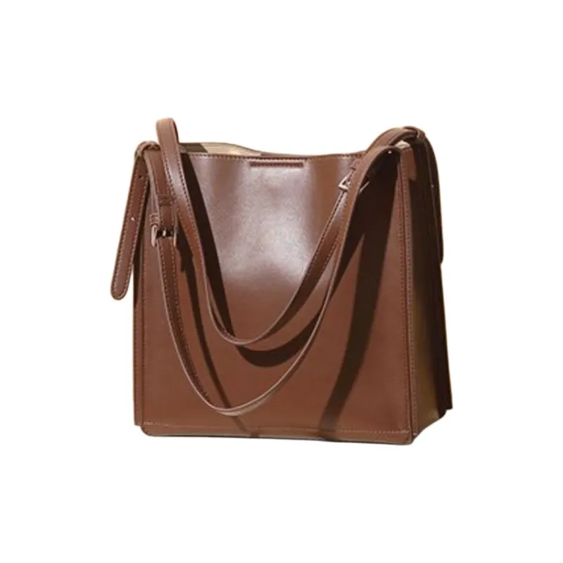 MEXICAN Polyurethane Leather Tote Bag, Shopping Bag, Shoulder Bag, Bucket Bag, Shoulder Bag Regular Women's Coffee-2