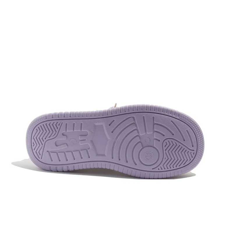 BEIER Wear resistant And Lightweight Low Top Skateboard Shoes Women's White Purple-5