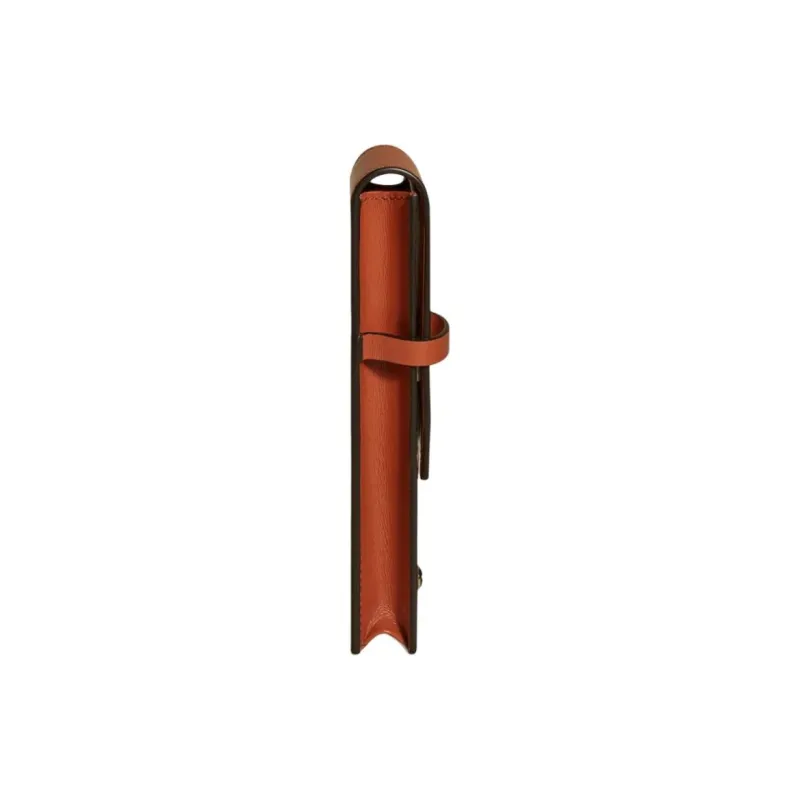 MONTBLANC Calfskin Pen Pouch Storage Bag Men's Rusty Red-1