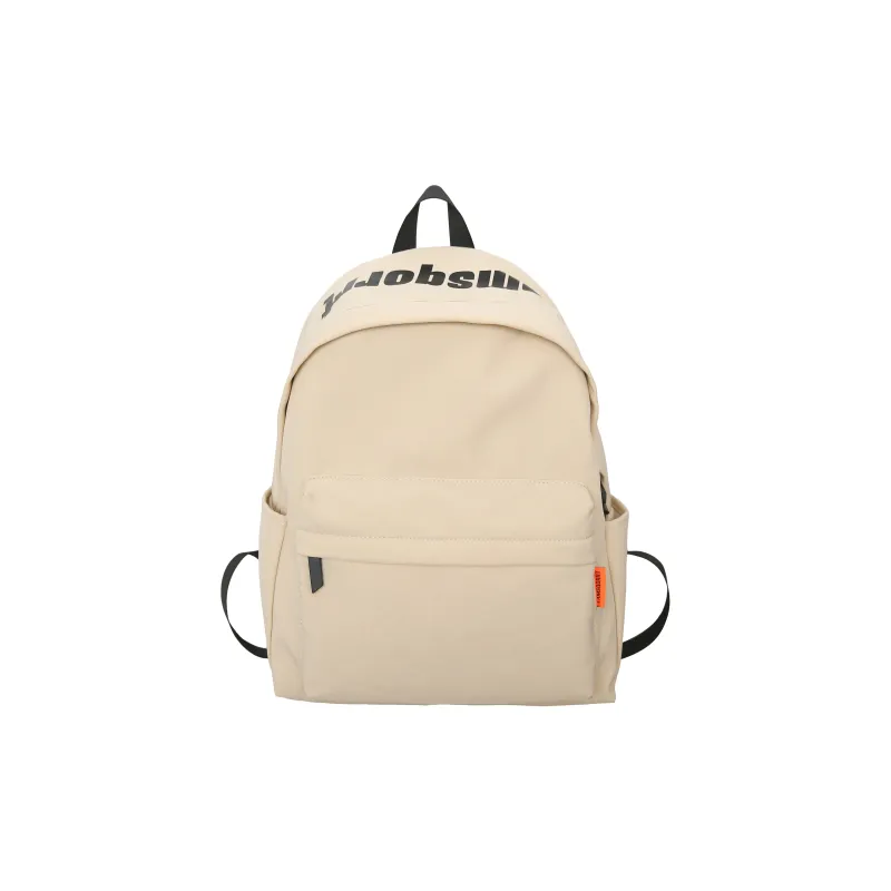 MOK Nylon Backpack Unisex Ivory/Black/Burgundy/Light Brown/Green-0