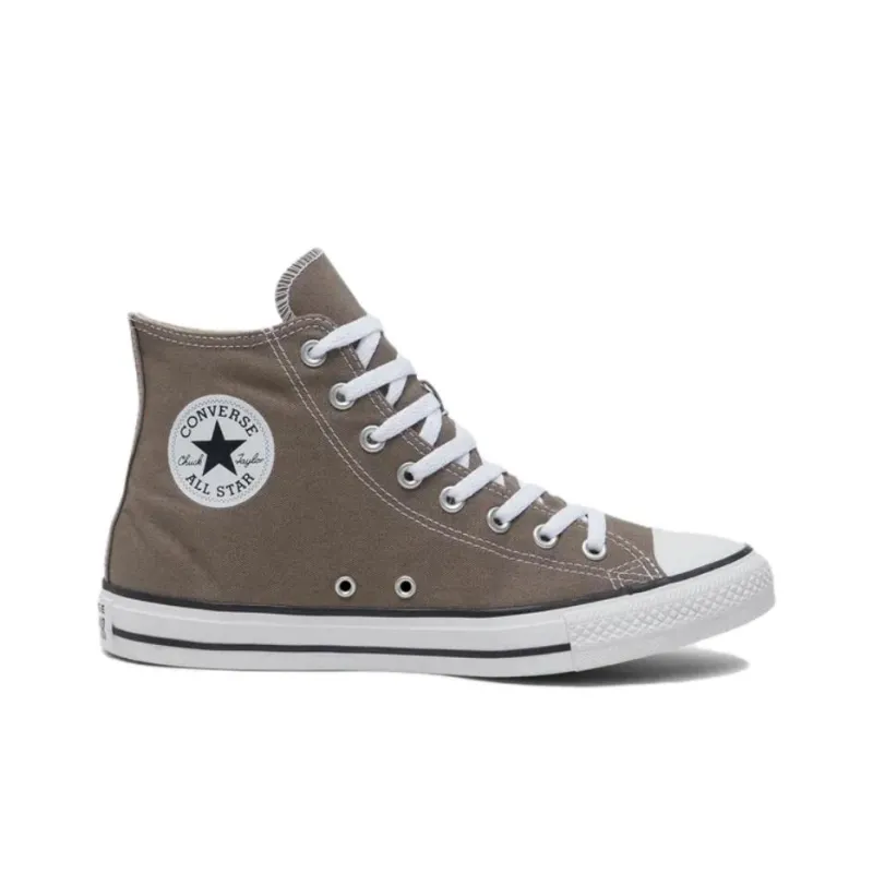 Converse Chuck Taylor All Star Anti Slip Wear Resistant High Top Skateboard Shoes Unisex Gray-1
