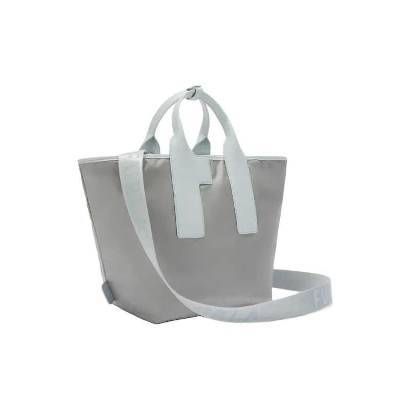 Furla Recycled Nylon Fabric Tote Bag, Shopping Bag, Shoulder Bag, Crossbody Bag, Handbag Large Size Women's Gray-1