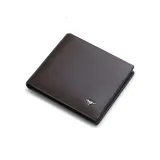 Dark Coffee Metal Logo Wallet