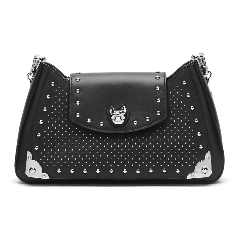Miguel Vieira Cow Leather One Shoulder Handbag Regular Women's Black/Blue/Red-1