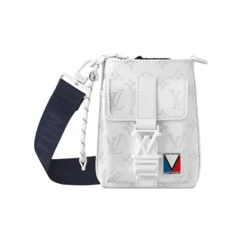LOUIS VUITTON Copa America Collaboration Leather Trim Shoulder Bag Crossbody Bag Men's White