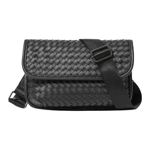CARTELO PVC Small Square Bag Shoulder Bag Crossbody Bag Cell Phone Pouch Large Size Unisex Black