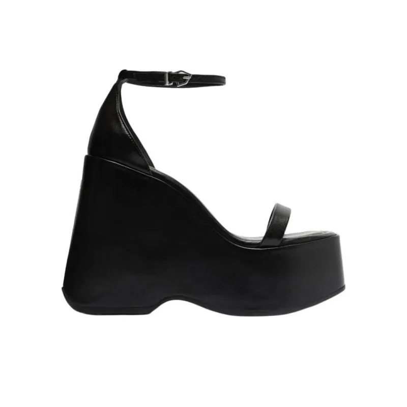 Schutz Mazda Strap Sandals 13.5cm Women's Black-1