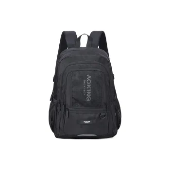 AOKING AK Polyester Versatile Casual Backpack Regular Unisex Black/Pink/Purple/Khaki