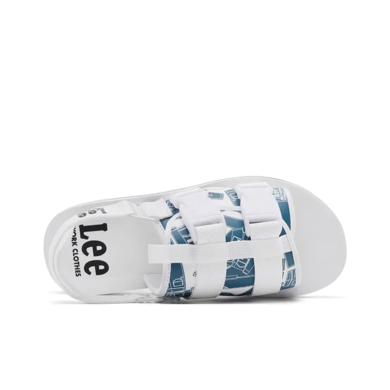 Lee Beach Sandals Men Black/White-7