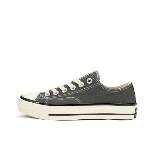 Dafu leaps forward Canvas Shoes Unisex Low-Top Gray