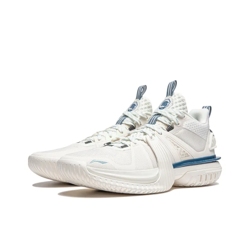LiNing Storm 2024 Cushioning Breathable Lightweight Rebound Low Top Basketball Shoes Men's Ivory-2