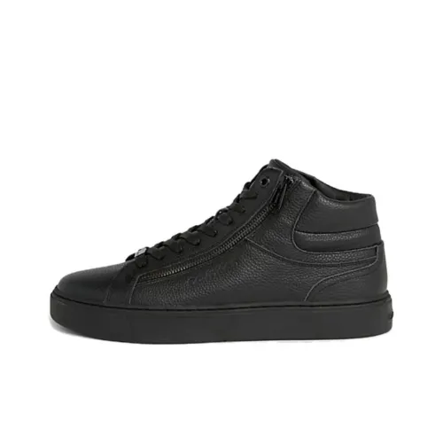 CALVIN KLEIN High-Top Skateboard Shoes 3.3cm Men's Black