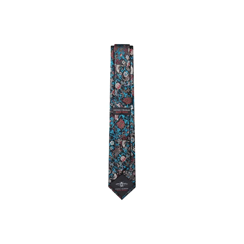 GIEVES CHARLES Mulberry Silk Business Casual Tie Men's-7