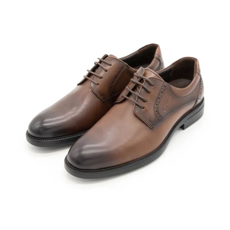 Satchi Dress Shoes Men Low Top Brown-2