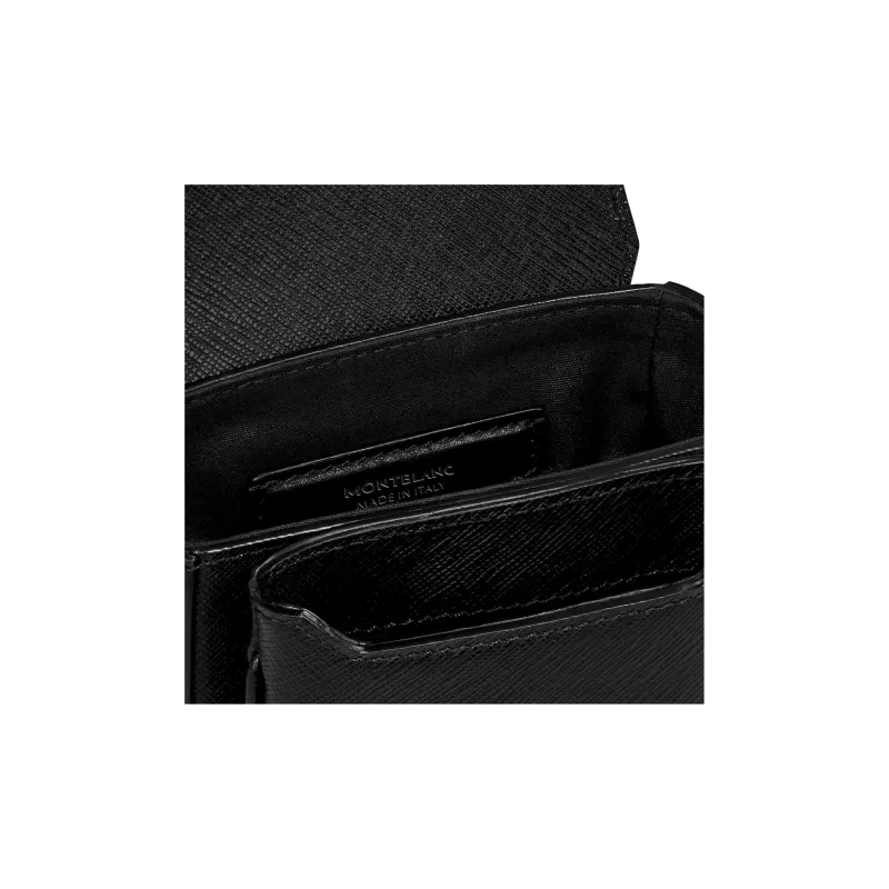 MONTBLANC Calfskin Messenger Bag, Shoulder Bag, Crossbody Bag Men's Black-5
