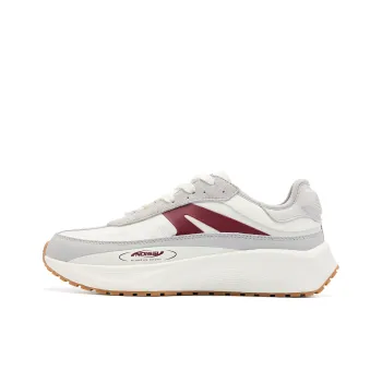 QIAODAN Monologue 3.0 Casual Shoes Women's Low Top Ivory Vermilion Red