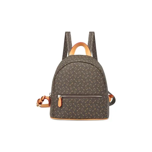 Why Artificial Leather Backpack Small Size Women's Coffee/Coffee & Pink/Milk Tea/Matcha Green/Apricot