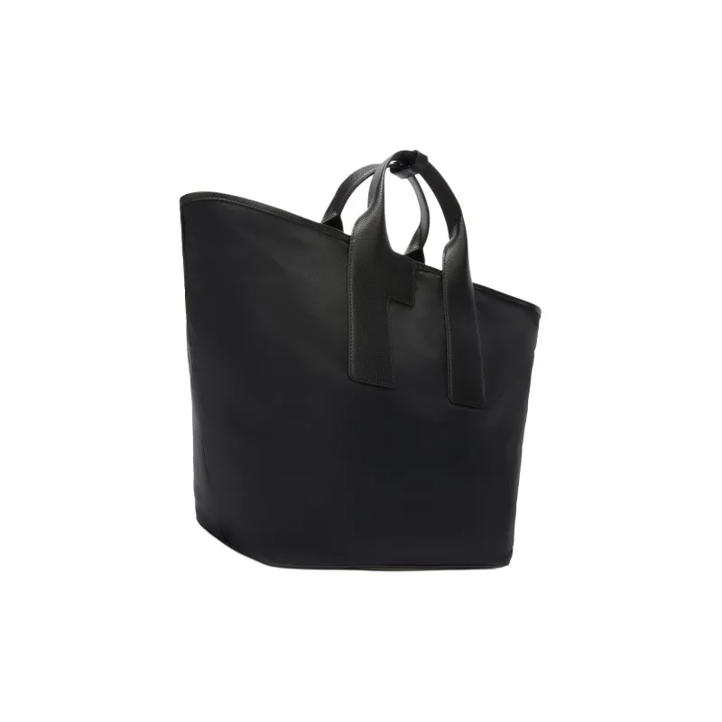 Furla Piuma Nylon Tote Bag Shopping Bag Shoulder Bag Crossbody Bag Handbag Large Size Women's Black-3