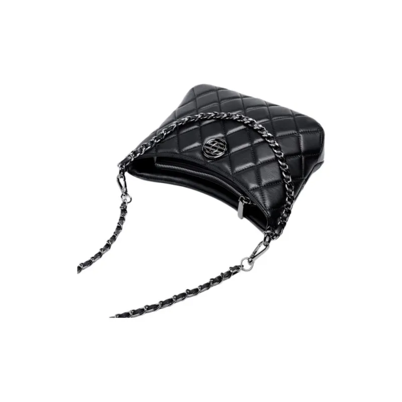 CARTELO Genuine Leather Shoulder Bag Women's Black-4