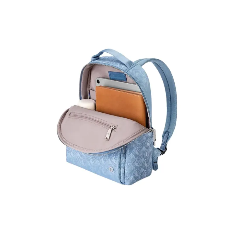 SAMSONITE LIBRA 2.0 Fabric Backpack Medium Size Women's Blue Print-3