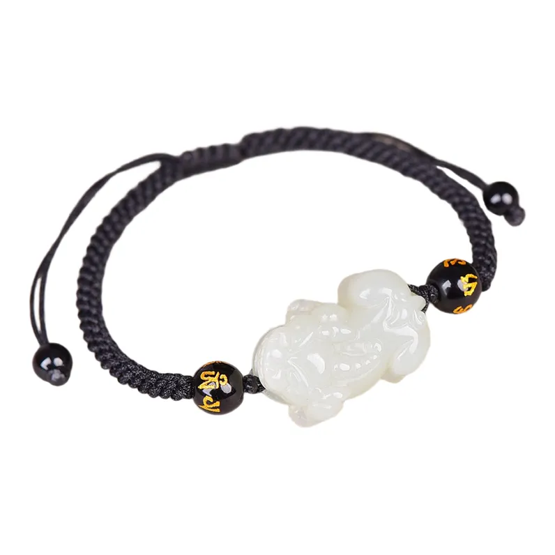Jing Ruyu Bracelets Pale Greenish White Jade Unisex-0
