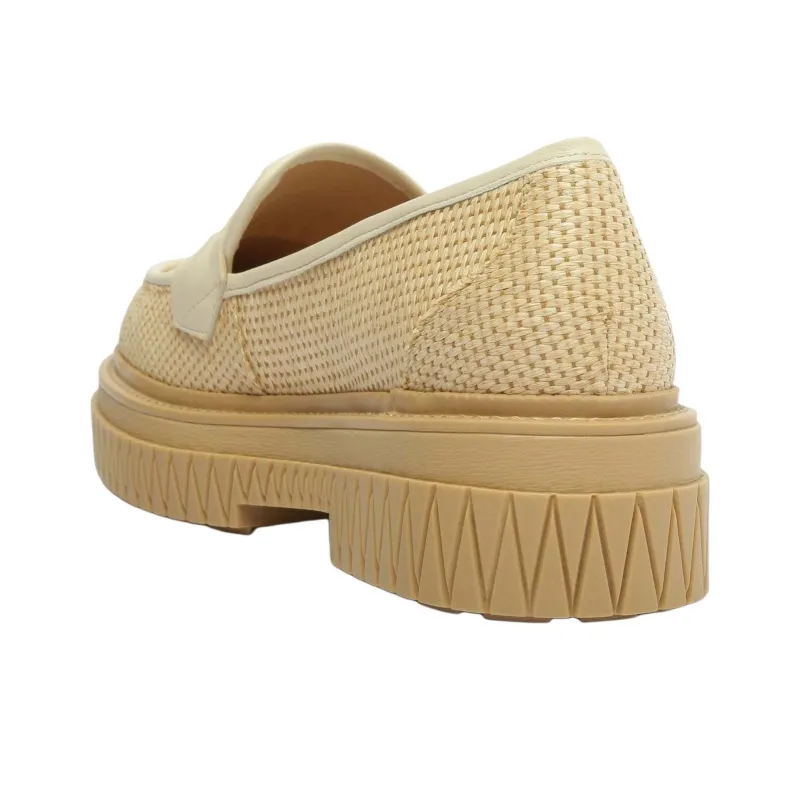 Schutz Viola Weekend Loafers 5cm Women's Beige-3