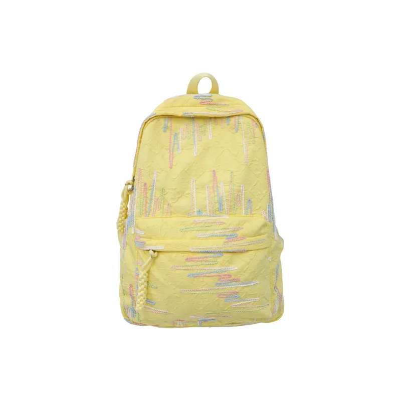 KAKAXI Nylon Backpack Women's Black/Pink/Yellow/Purple/White-7