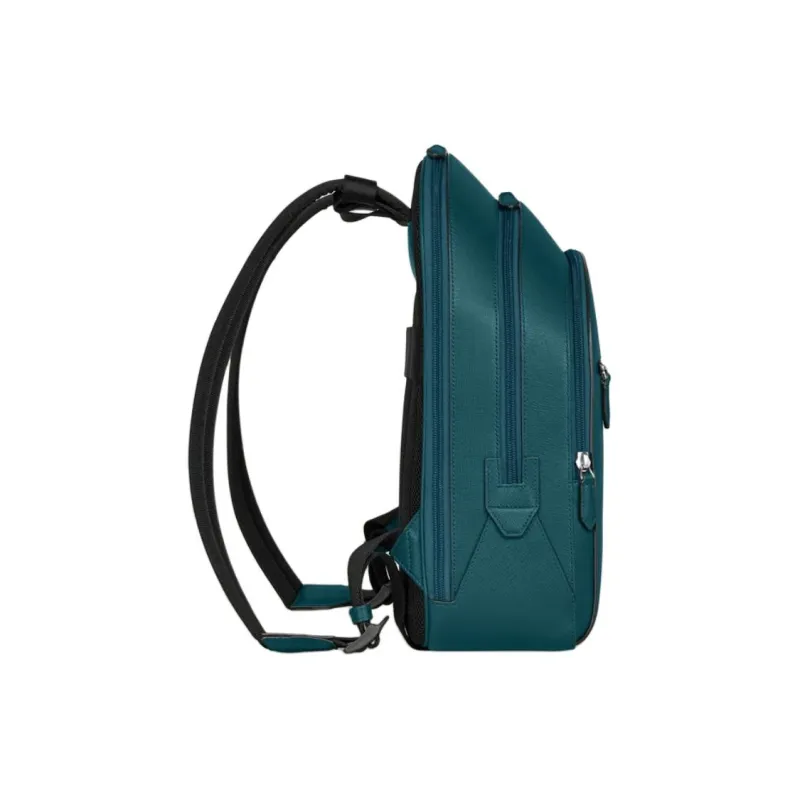 MONTBLANC Grain Cow Leather Backpack Medium Size Men's Cyprus Blue-2