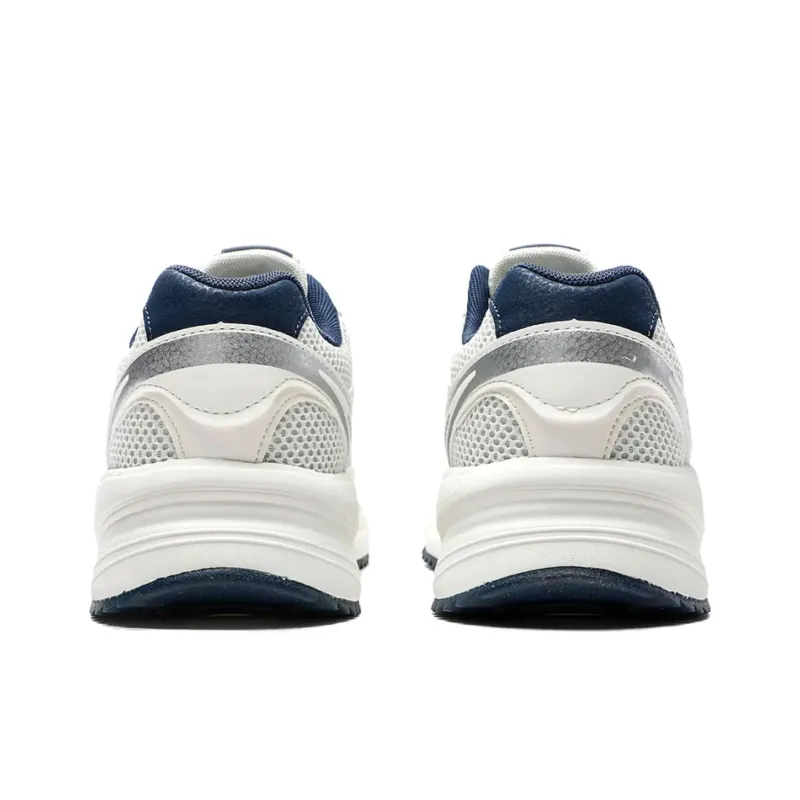 QIAODAN Durable Breathable Low Top Casual Running Shoes Men's White Blue-3