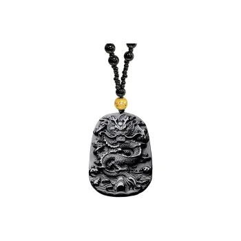 ZHOUBAIFU Obsidian Necklaces Unisex