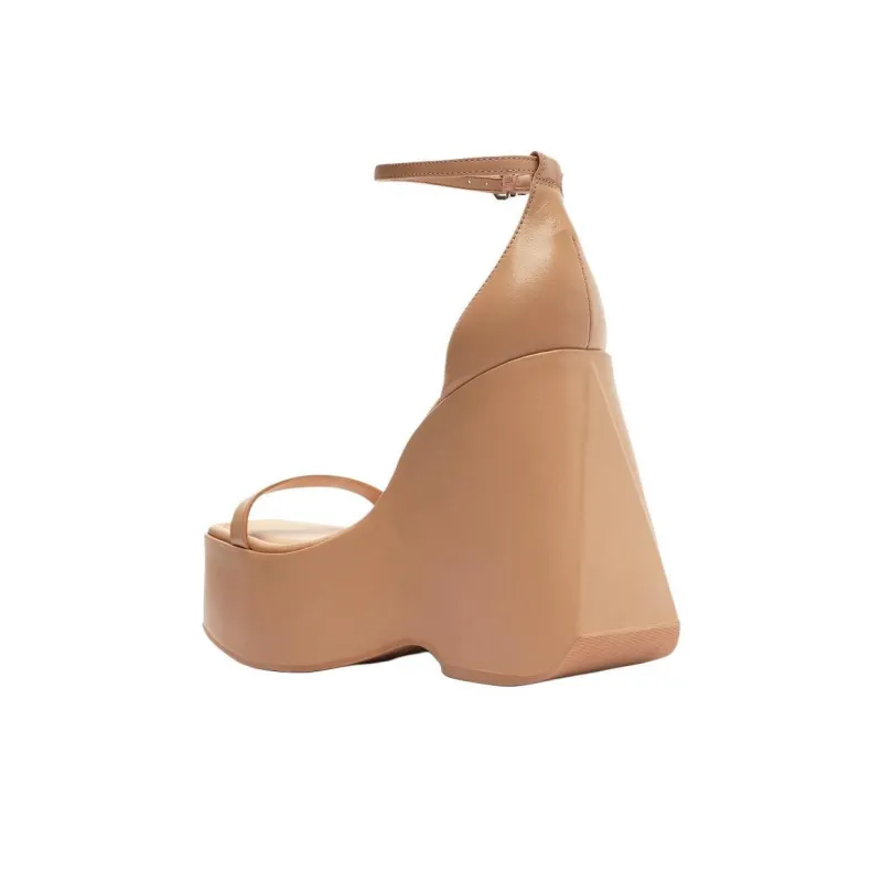 Schutz Mazda Strap Sandals 13.5cm Women's Umber-3