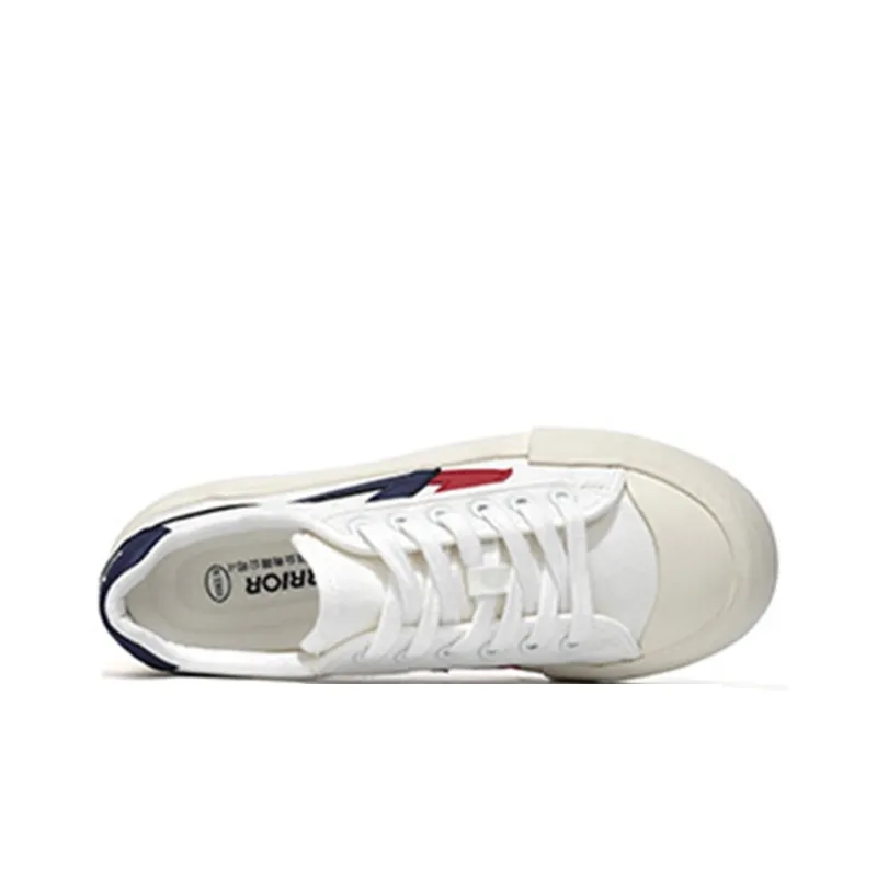 Warrior Divine Power Skybound Moonblade Same Style Casual Canvas Shoes Unisex White/Blue-2