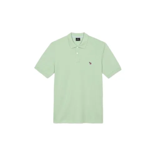 Paul Smith Zebra Logo Series Polo Shirts Men Light Green