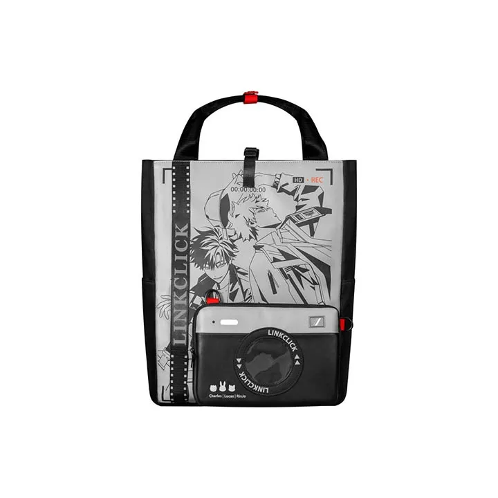 Ingyunshi Nylon Fabric Shoulder Bag Crossbody Bag Backpack Large Size Unisex Black/Gray/Red-0