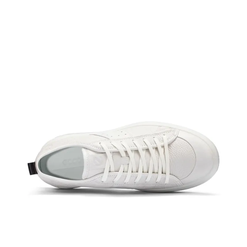 Ecco Street ACE Low-Top Skateboard Shoes Men's White-4