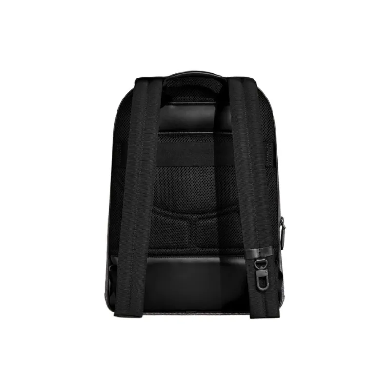 MONTBLANC Carbon Fiber Patterned Print Cow Leather Backpack Men's Lavender Gray-5