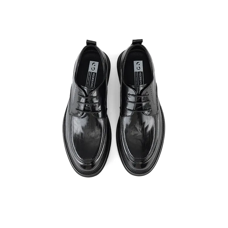JOSINY Comfortable Wear Resistant Dress Shoes Low Top Men's Black-2