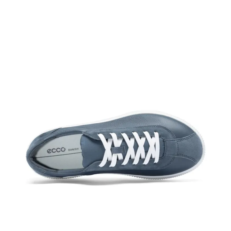 Ecco Low Top Casual Shoes Men's Blue Gray-4