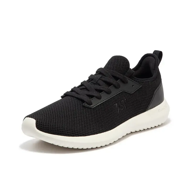 361° Breathable Lightweight Low Top Casual Running Shoes Men's Black White-1