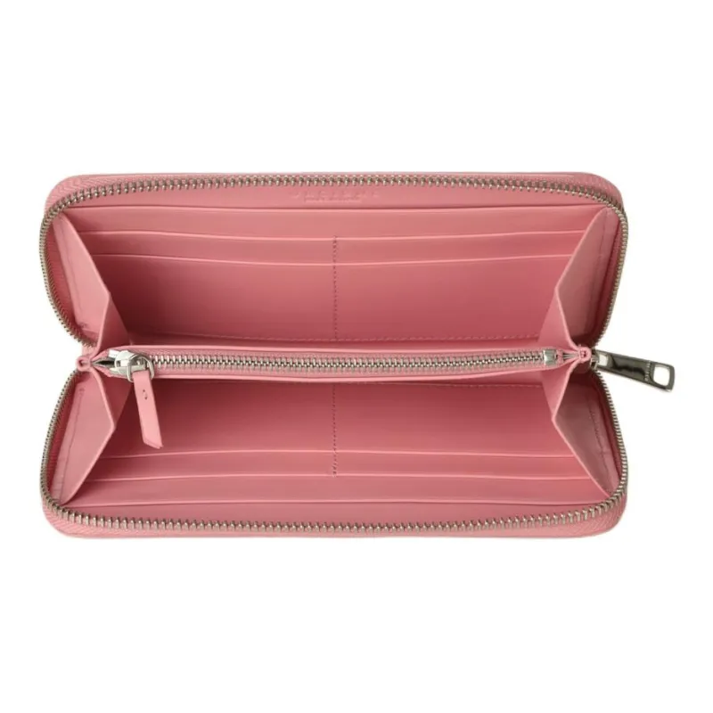 ORCIANI Smooth Leather Wallet Large Size Women's Pink-2