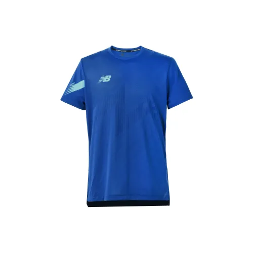 New Balance T-Shirts Men Atlantic Blue