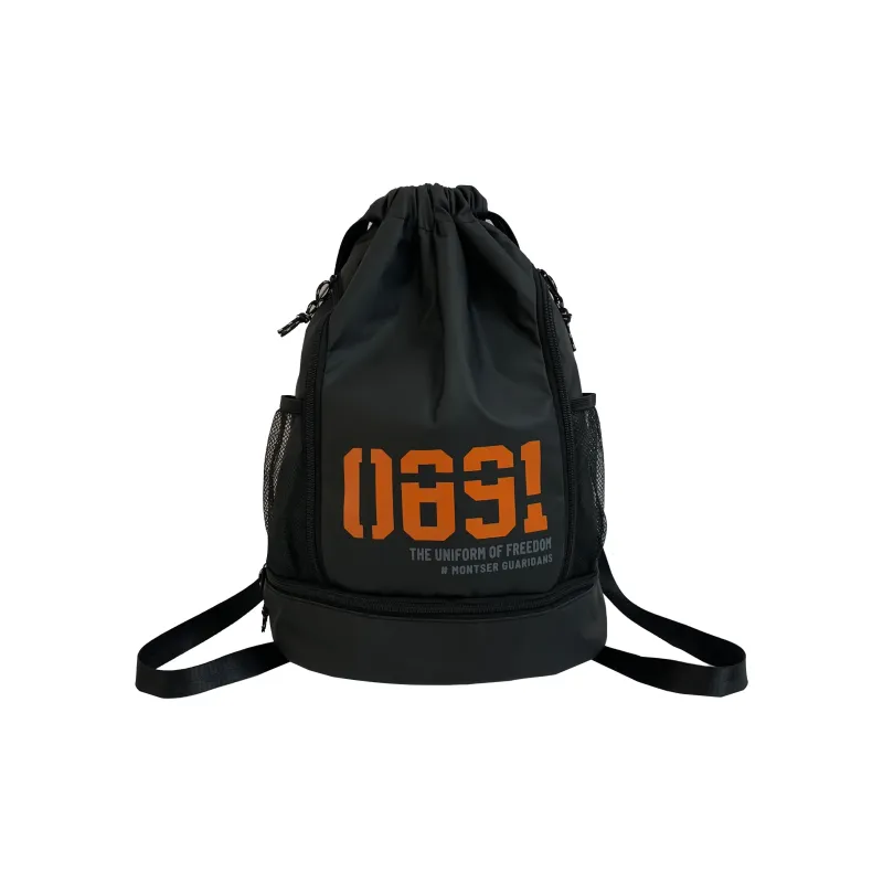OURFUN Oxford Backpack Unisex Gray/Orange Red/Green-1