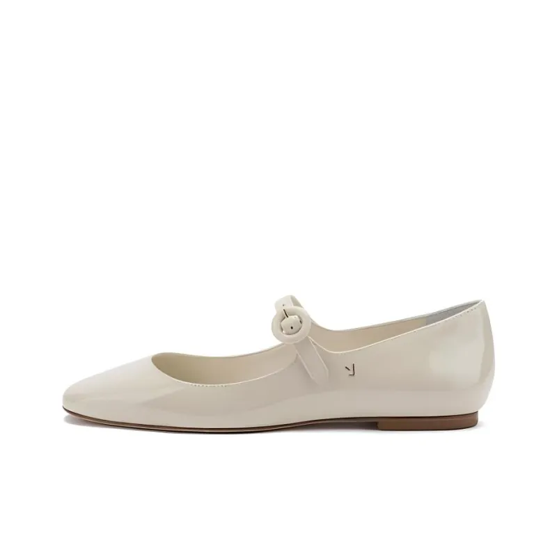 Larroude Blair Mary Jane Shoes Women's Ivory White-0