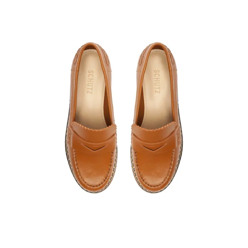 Schutz Christie Loafers Women's Brown-3