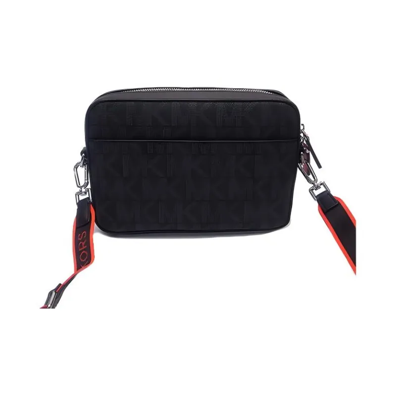 MICHAEL KORS MK Cooper Artificial Leather Shoulder Bag, Crossbody Bag Medium Size Men's Black-3