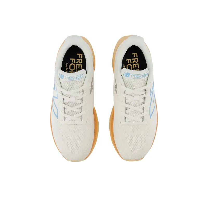 New Balance 1080v13 Anti Slip Wear Resistant Low Top Running Shoes Women's White-3