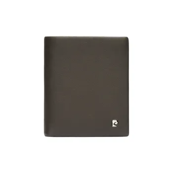 PIERRE CARDIN Top Grain Cow Leather Wallet Regular Men's Coffee